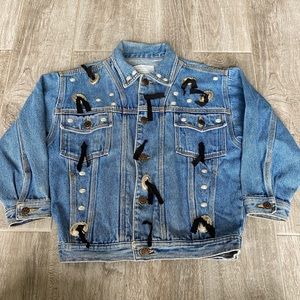Pigtails & Lollipops Hand Crafted Jean Jacket SM